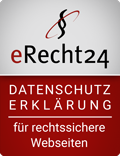 erecht24 siegel datenschutzerklaerung blau